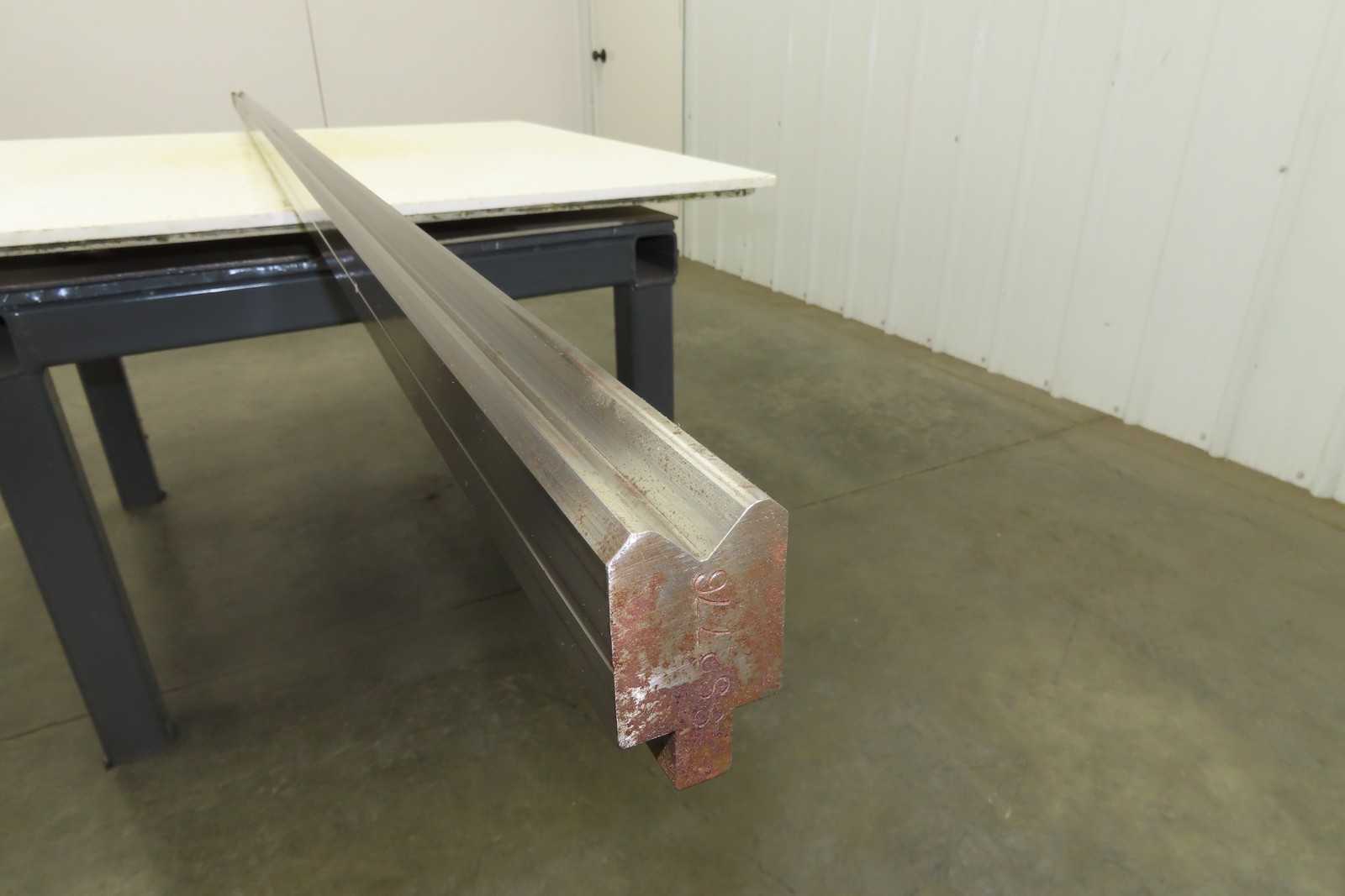 Press Brake Die 120-1/2″ Long 90° V 1/2″ Tang 1-13/32″ W 1-3/4″ H 3/4×11/32″ V