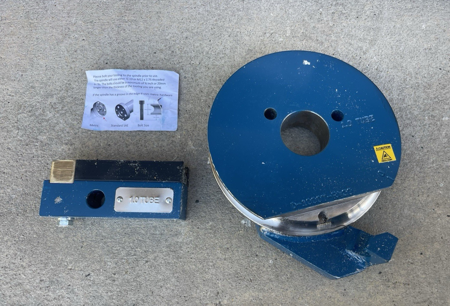 New Baileigh Ind. Rotary Draw 1” TDS 4” CLR BA9-DS10000TR400 Tube Bending Die