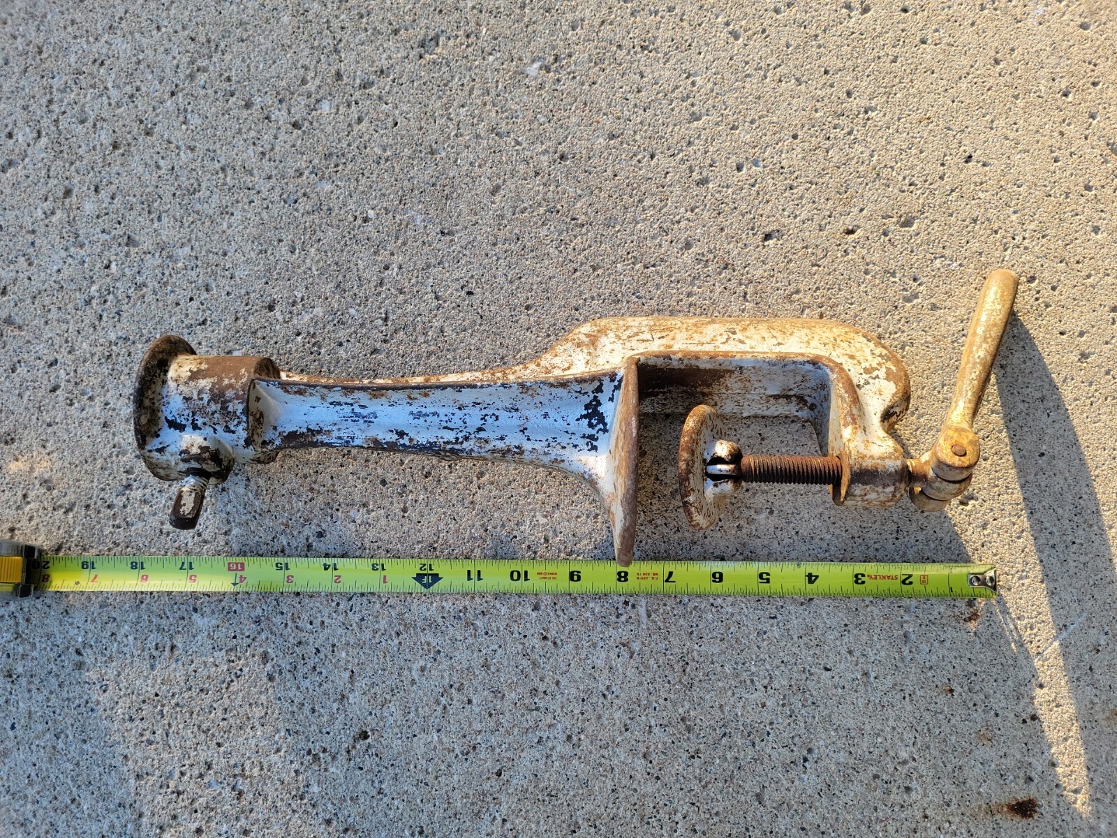 Vintage PS&W PEXTO Hand Crank Clamp On Tool Holder Crimp Burring Beading Rolling