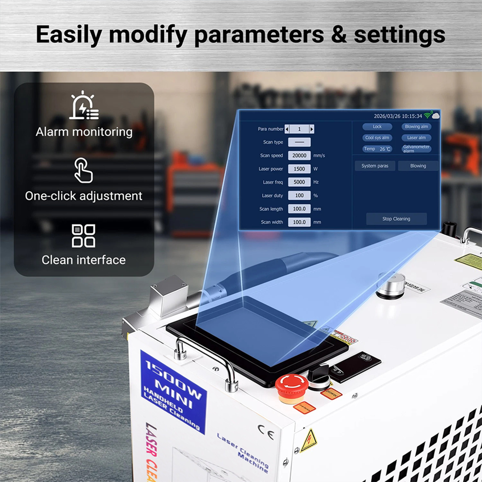 1500W Fiber Laser Cleaning Machine For Oil Rust Metal Paint Remover Cleaners AU
