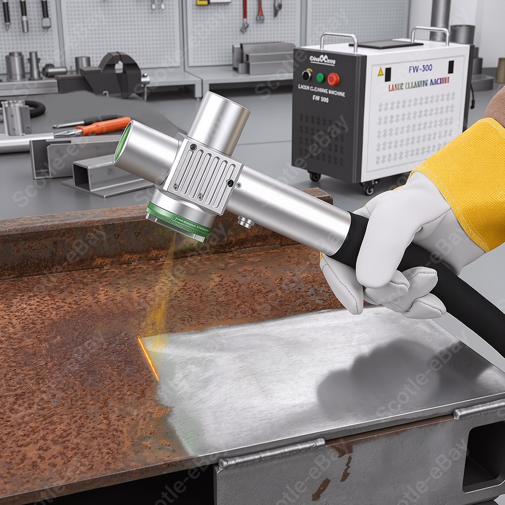 JPT Handheld Pulse Laser Cleaning Machine Air-Cooled for Wood Paint Rust Mold