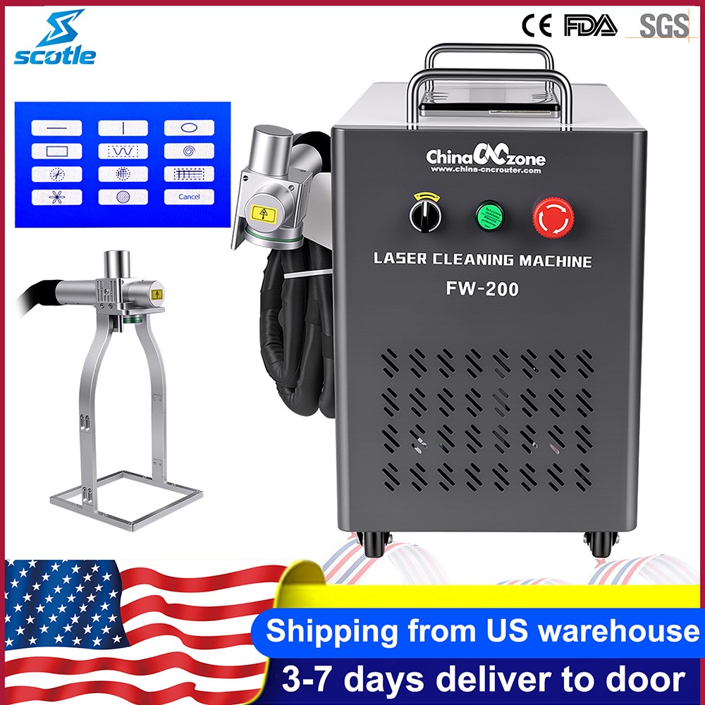JPT 200W Air-Cooled Handheld Pulse Laser Cleaning Machine for Wood Paint Rust