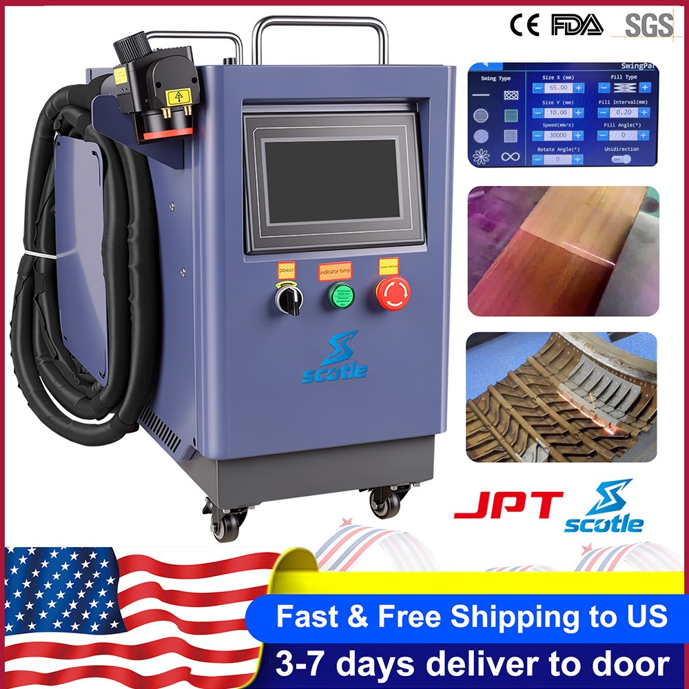JPT 500W Air-Cooled Handheld Pulse Laser Cleaning Machine for Wood Paint Rust