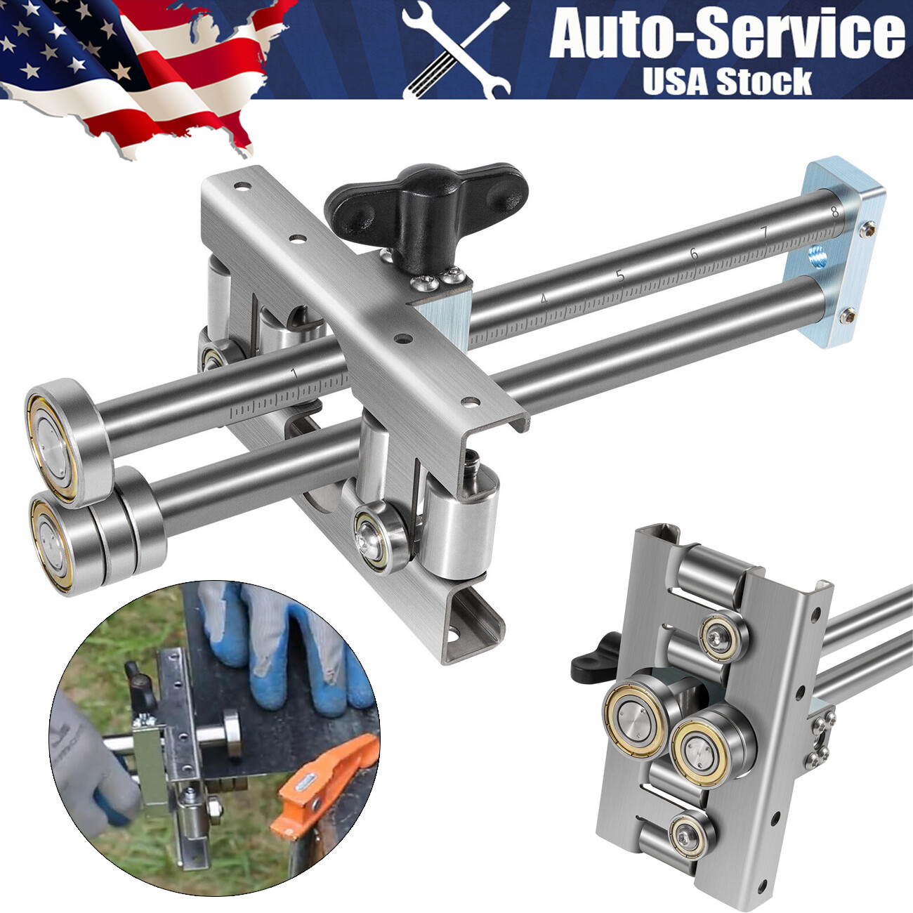 2204 Uni Bender Professional Metal Roof Roller Bending Tool adjust for 3/8″ – 8″