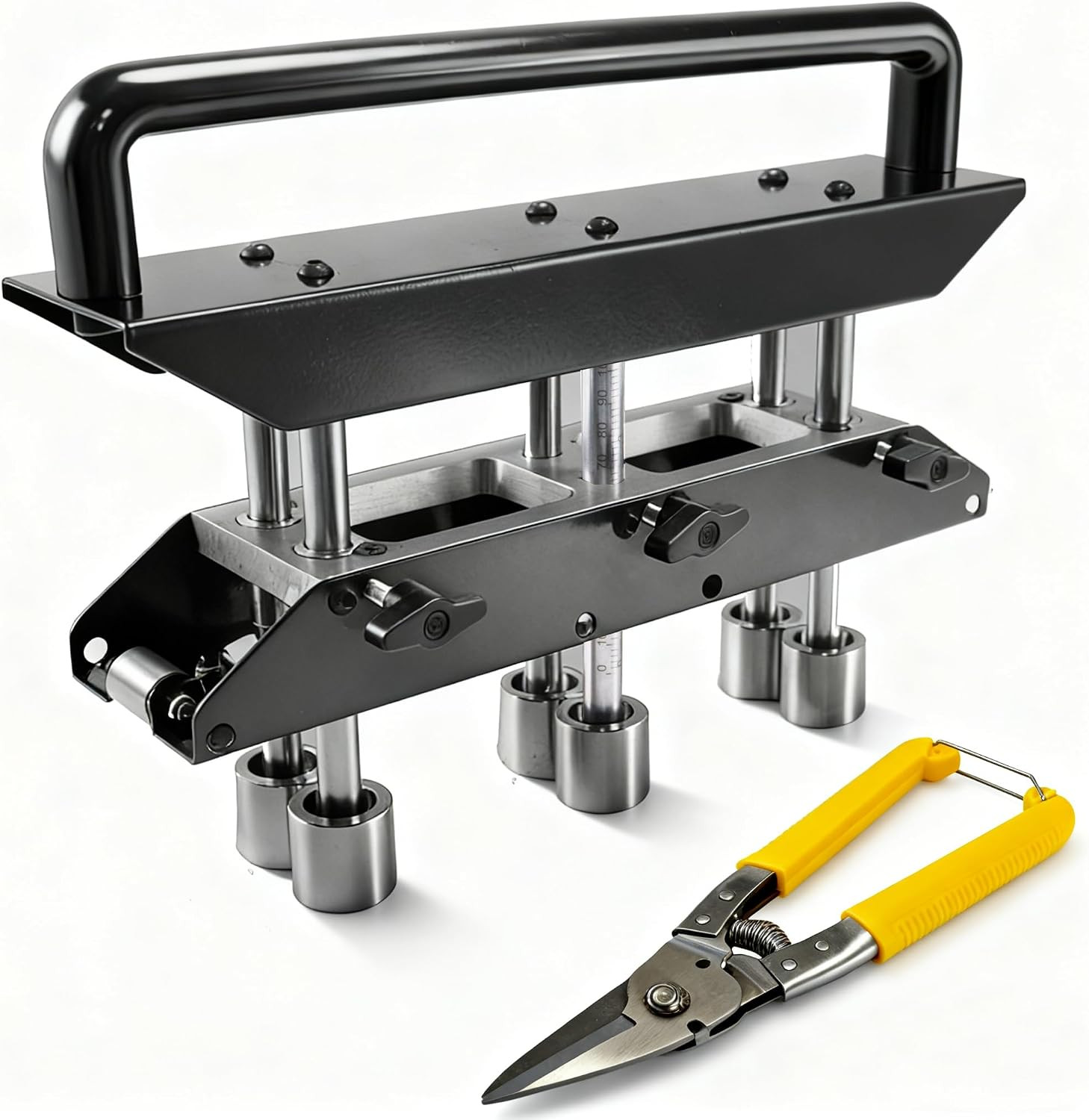 3-Station Edge Roller Bender, 0-90° Adjustable Sheet Metal Roofing Bending Tool,