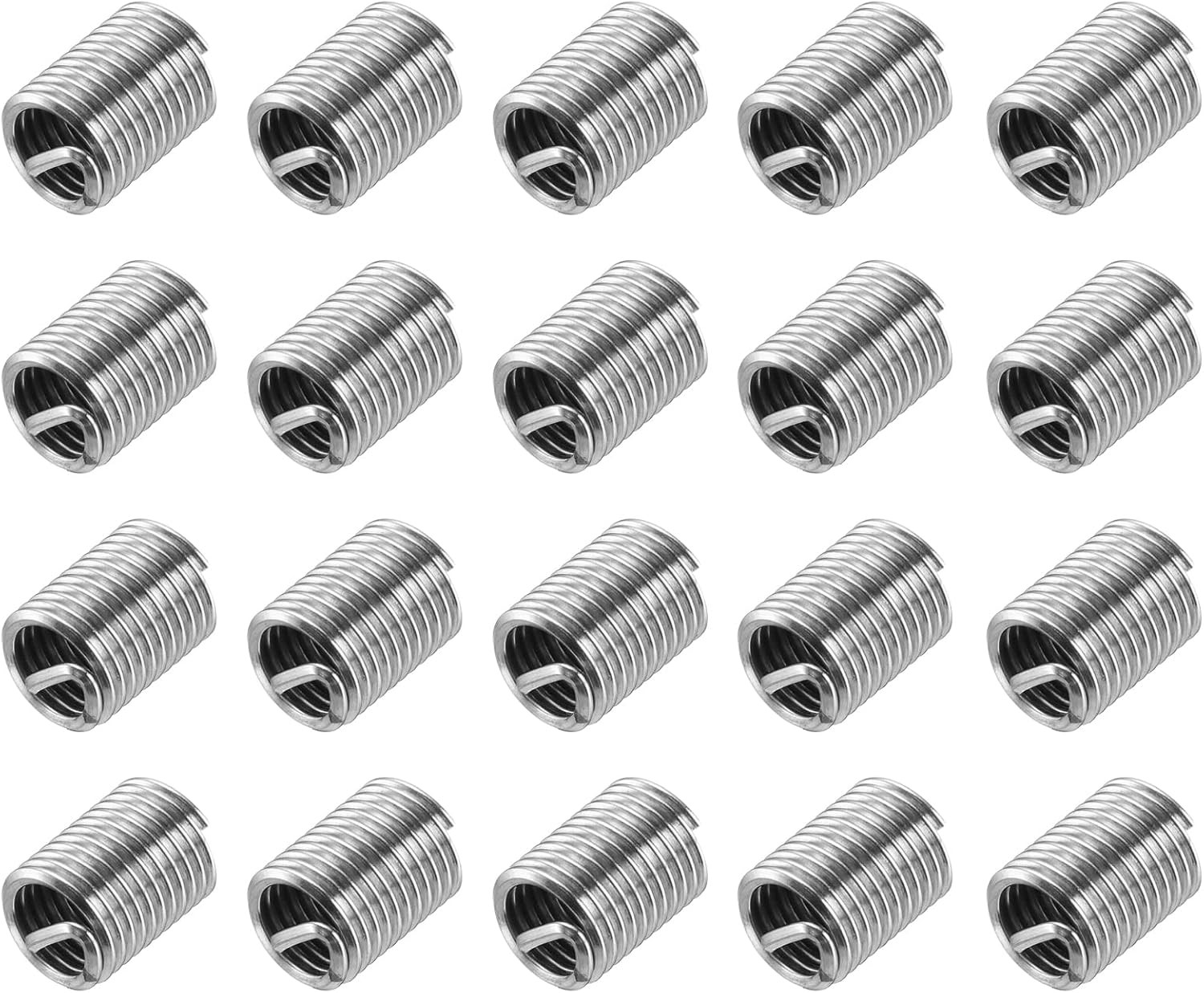 M6 X 1Mm X 2D 304 Stainless Steel Wire Thread Inserts 20Pcs