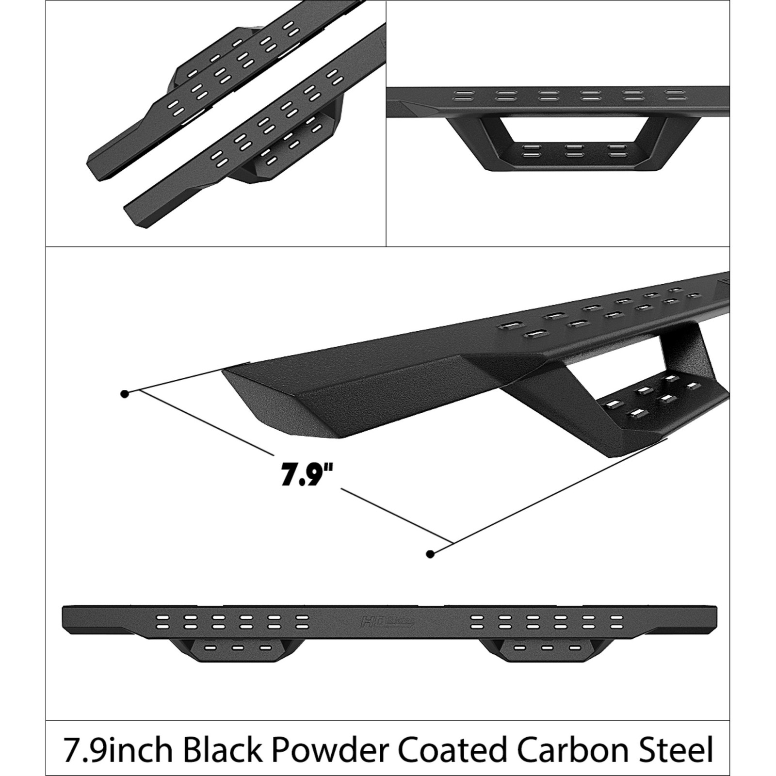 Carbon Steel Both Sides Nerf Bar RS 2019-2025 Chevy Silverado 1500 Crew Cab 2…