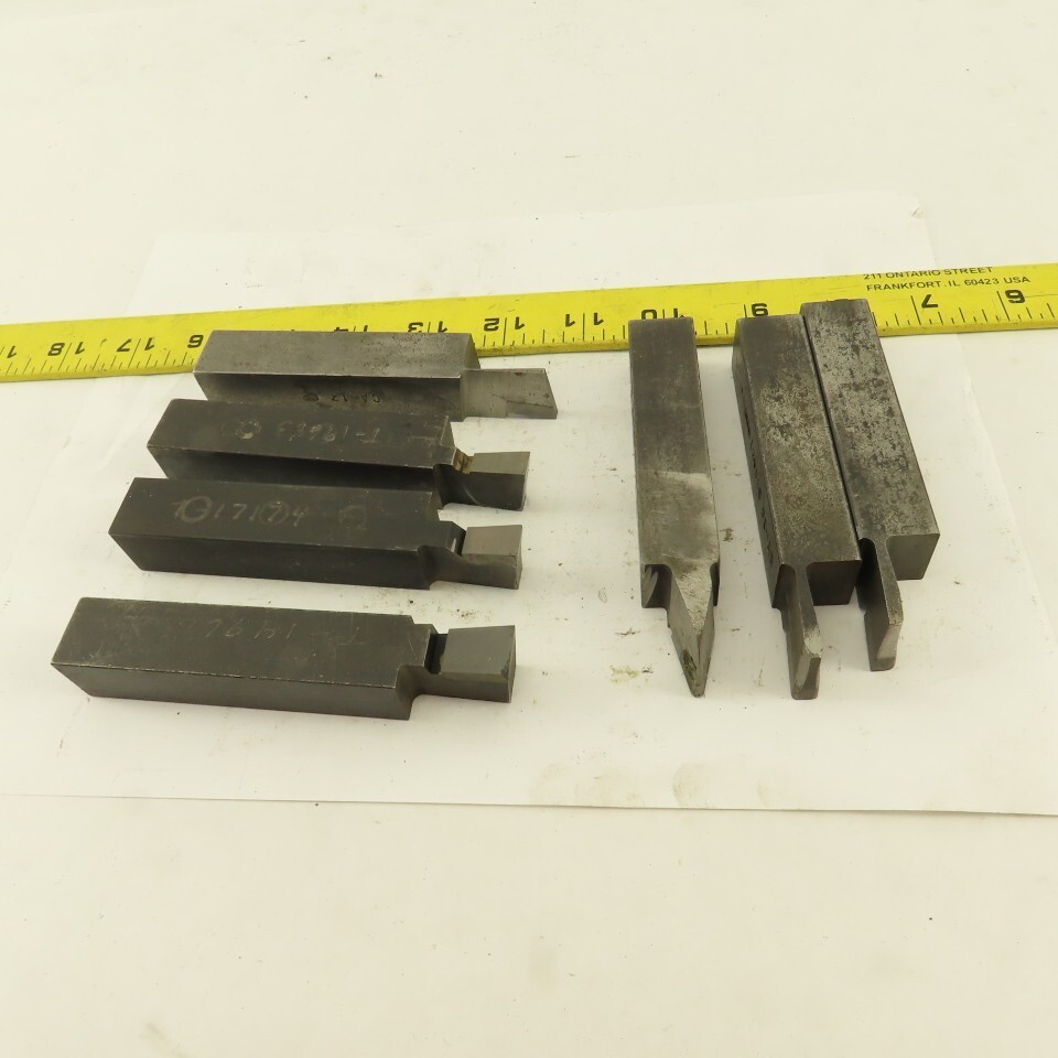 3/4″ Square Shank Carbide Tip Turning Grooving Parting Bits Lot Of 7