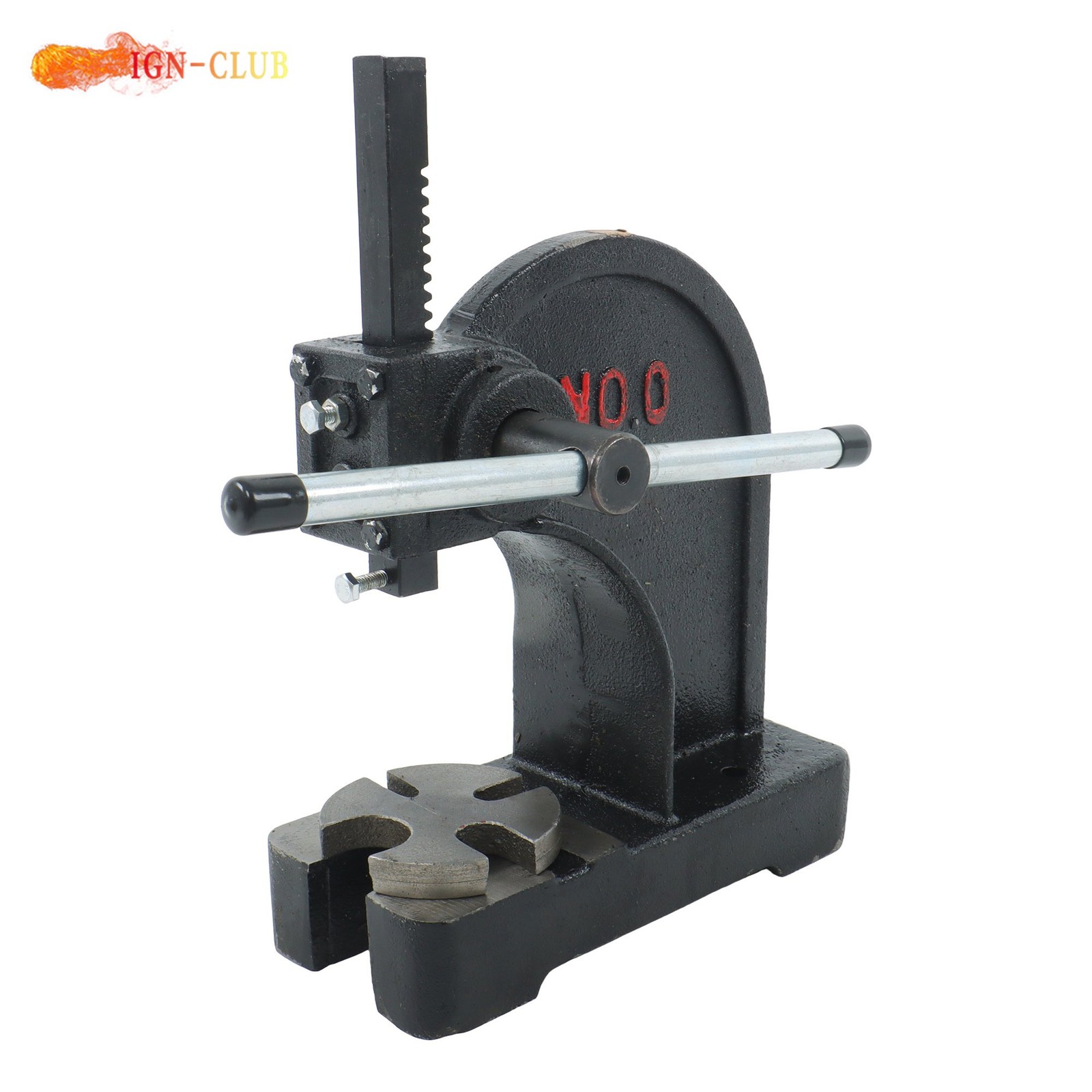 Manual Arbor Press 0.5 Ton Desktop Press Lever Mountable Bearing Cast Iron