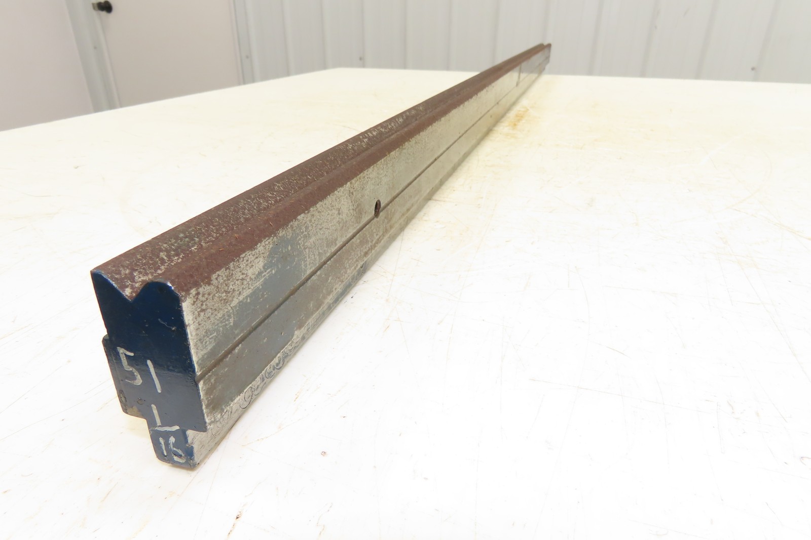 Press Brake Die 51″ Long 90° V 1/2″ W 1/4″ D 1-3/4″ H 1/2″ Tang