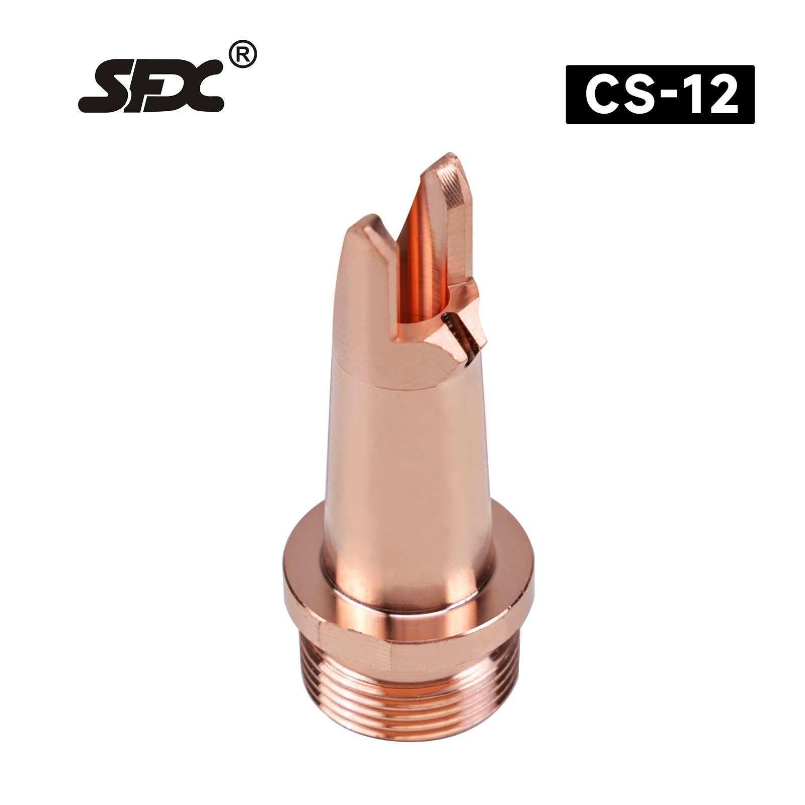 SFX 5Pcs CS-12 Laser Welder Copper Nozzle Thread M16 0.8/1.0/1.2mm Wire Guiding