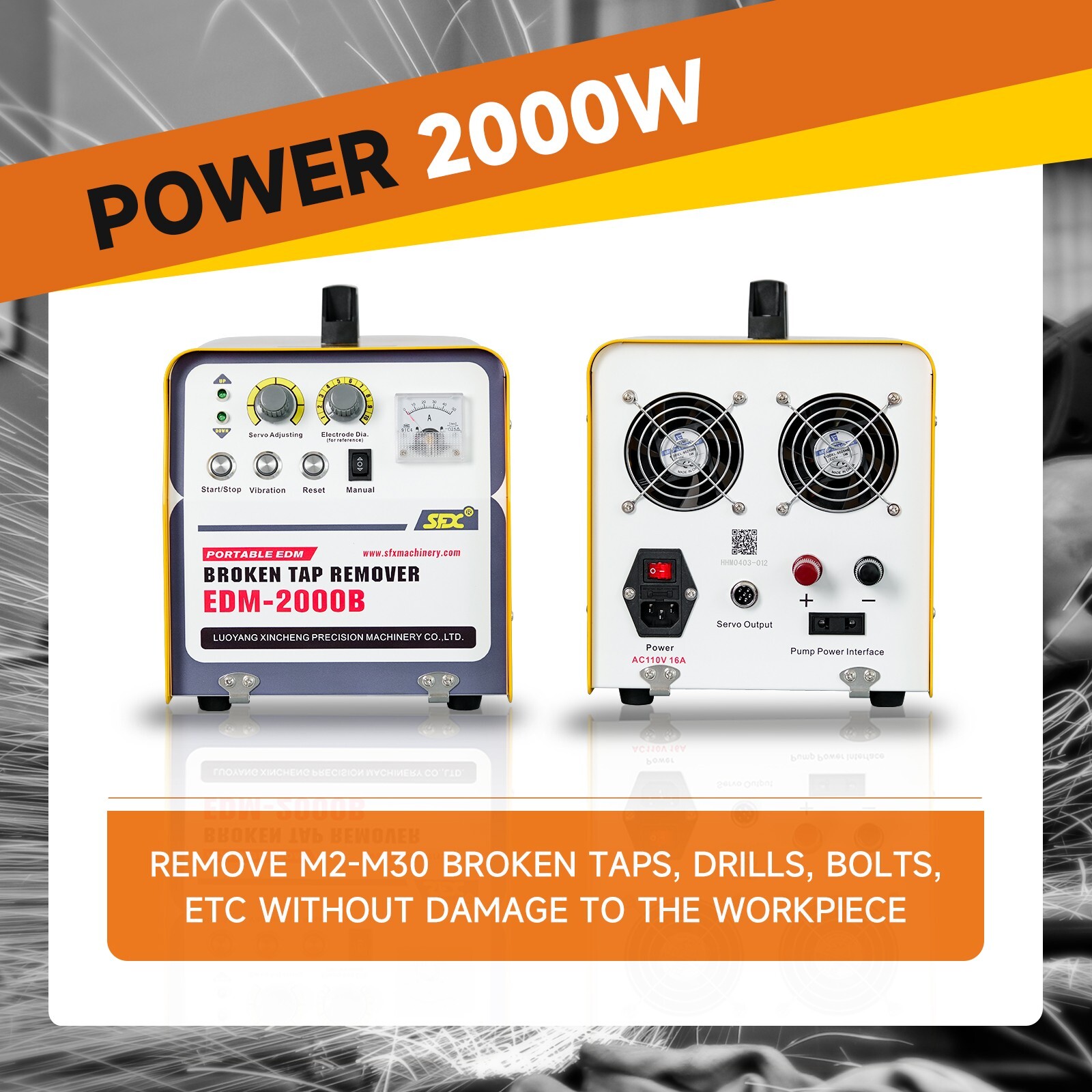 SFX 2000W Broken Tap/Bolts Remover 110V Spark Erosion Tap Buster No Damage