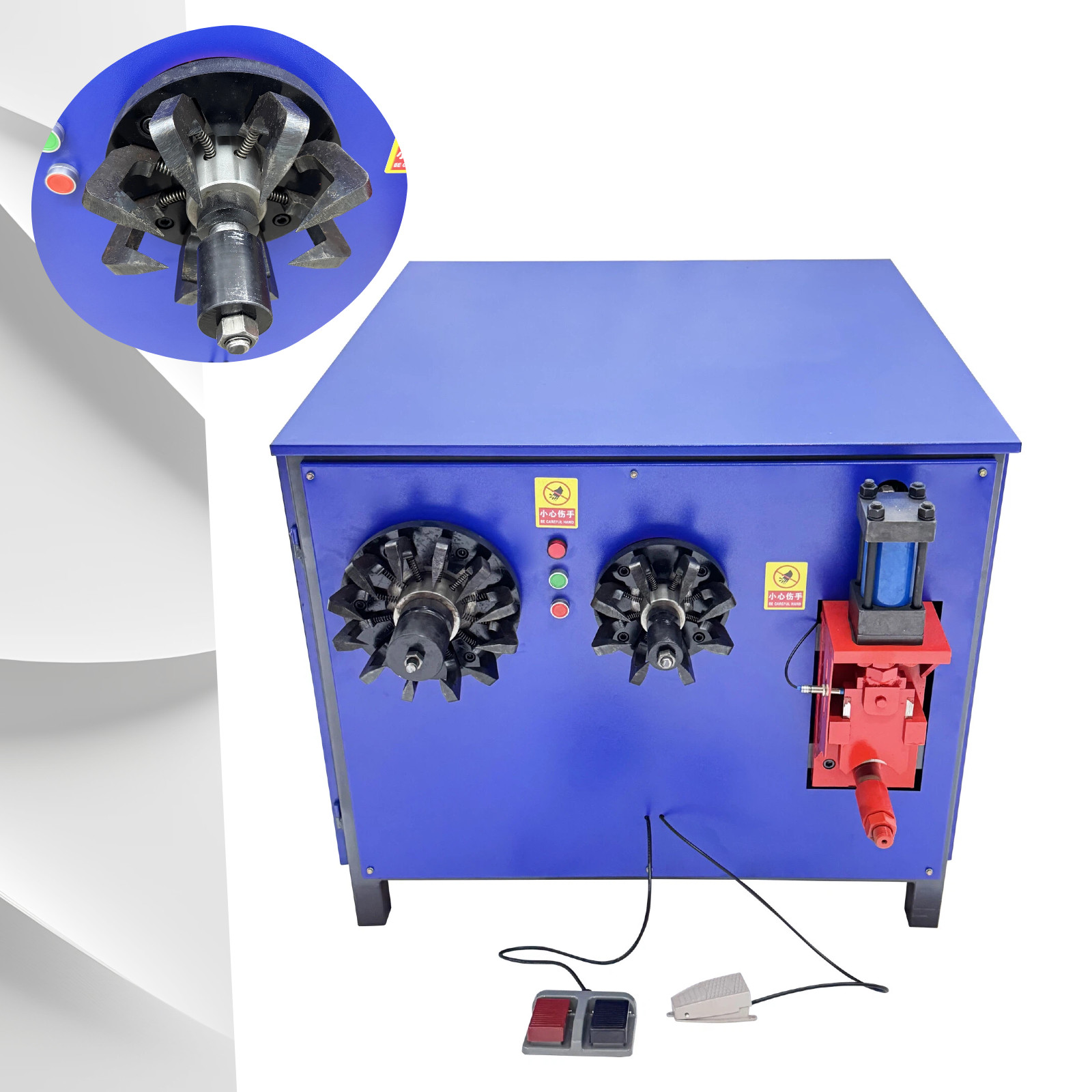 220V 1-PH Scrap Motor Copper Extractor Dual-Head Stator Dismantling Machine