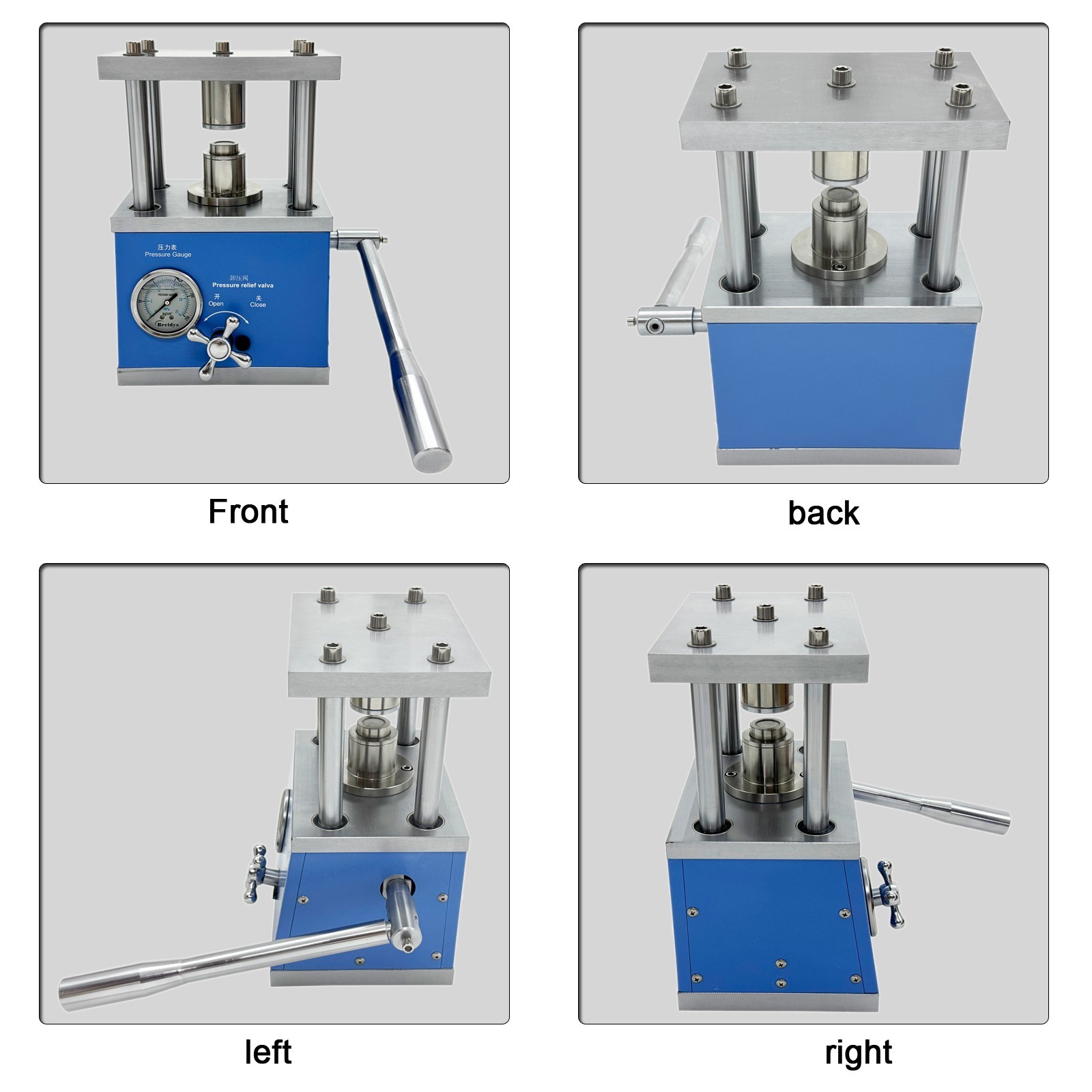 Manual Hydraulic Coin Cell Crimping Machine 0-200Kg/cm² for CR20 Battery