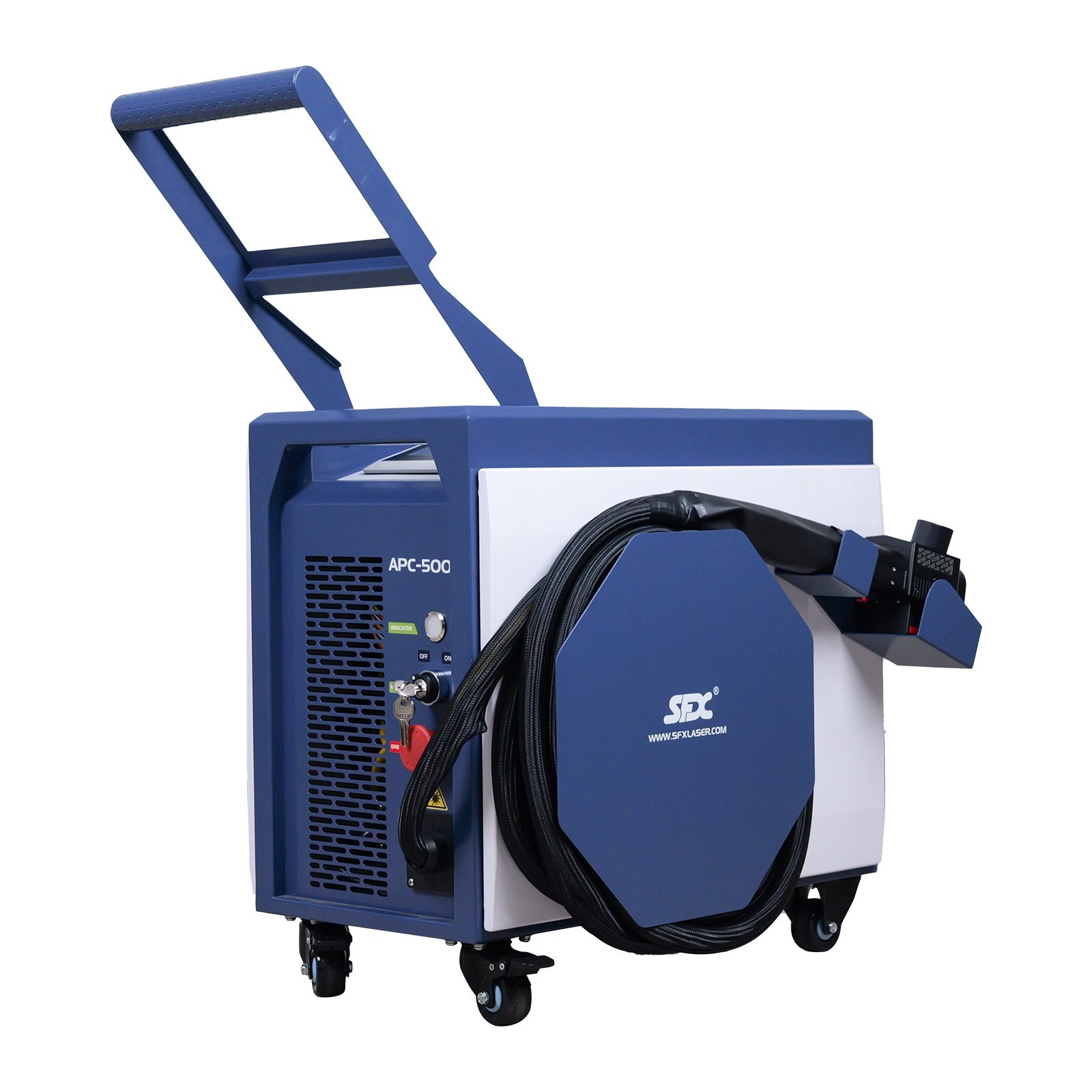 SFX Laser 500W Air-Cooled Pulse Laser Cleaner With Self-propelled Wooden Removal