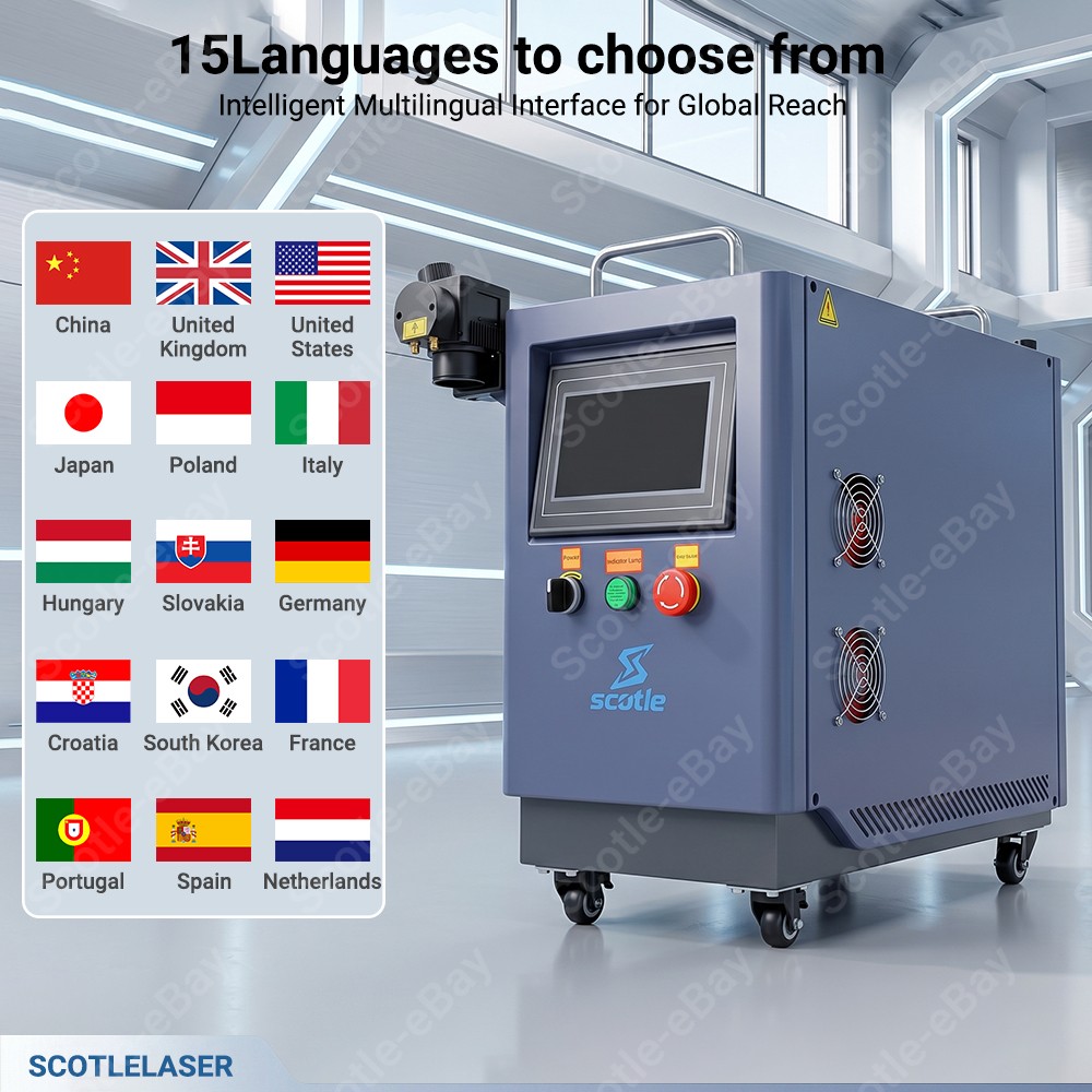 JPT YDFLP-CL-500-5-A 500W Air-Cooling Handheld Pulse Laser Cleaning Machine
