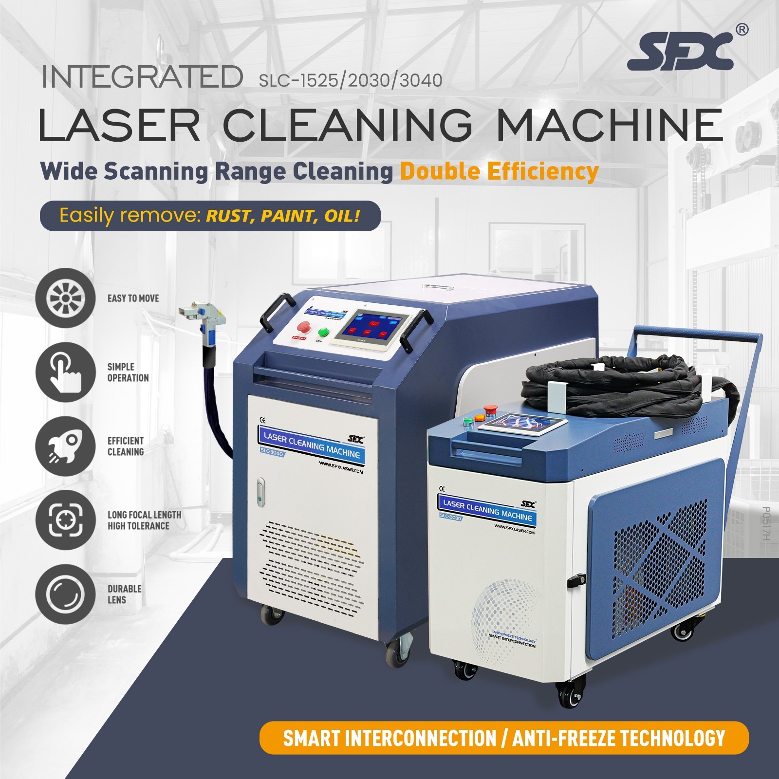 US SFX 2000W Fiber Laser Cleaning Metal Rust Removal Machine for Paint Stains