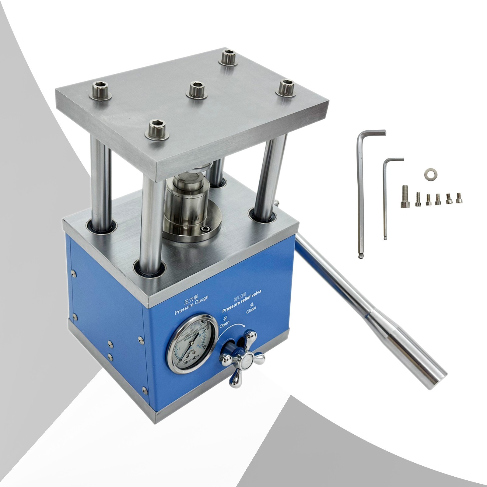 Manual Hydraulic Coin Cell Crimping Machine 0-200Kg/cm² for CR20 Battery