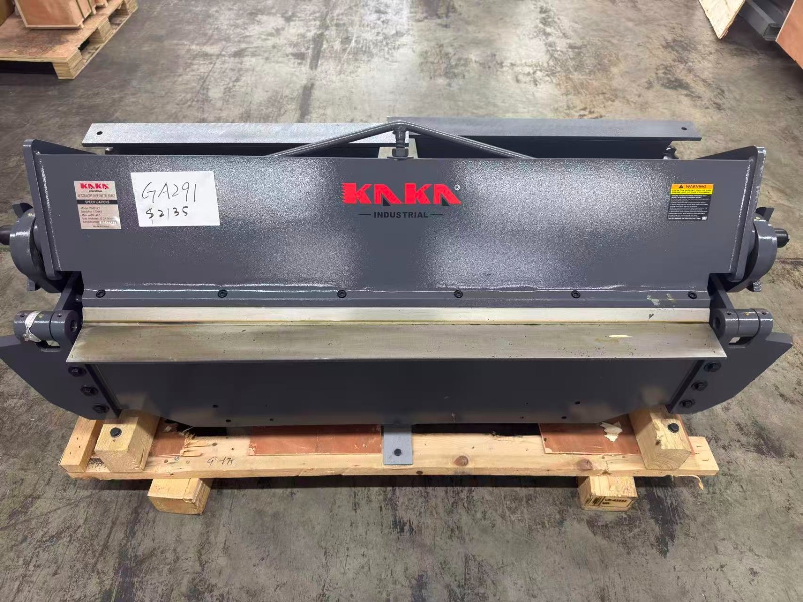 Sheet Metal Brake,48″ Straight Brake12Ga Capacity W-4812T (Not Brand New)