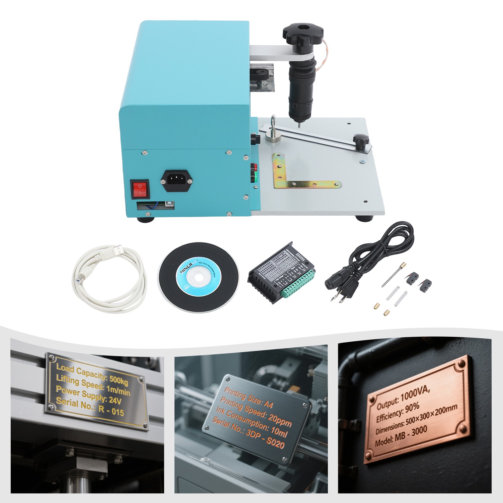 170mm ﻿*100mm ﻿Industrial Electric Metal Plate Marking Machine Nameplate Marker