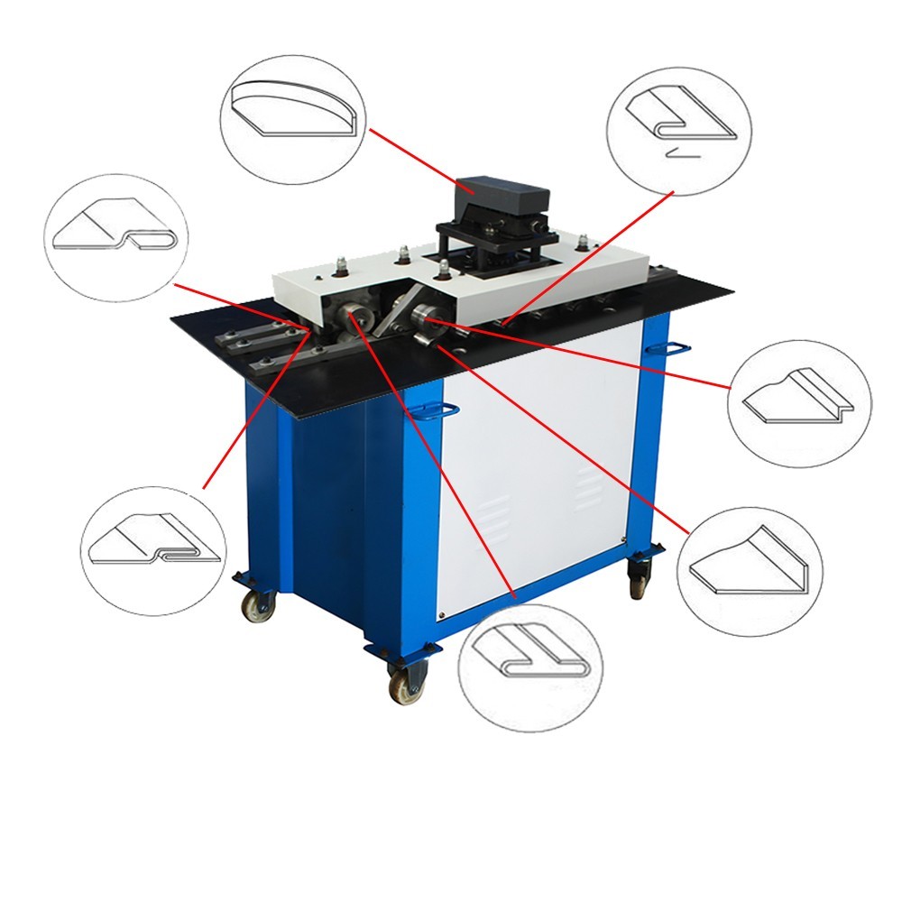 220V Seam Lock Forming Machine 1.5KW Sheet Metal Seamer for 0.5-1.2mm Thickness