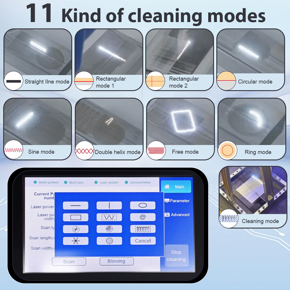 JPT 300W Pulsed Laser Cleaning Machine Remove Rust/Oil/Paint Double pendulum US