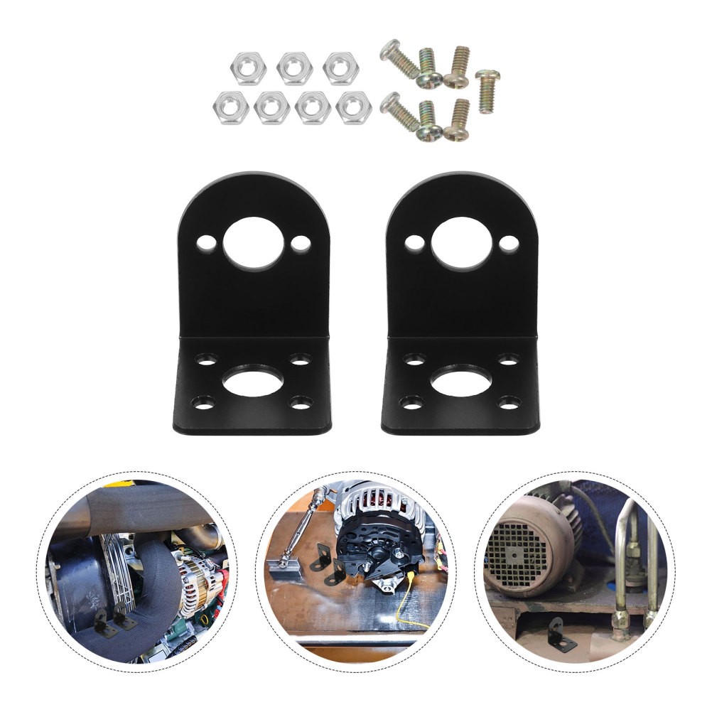 2 Pcs Motor L Shaped Bracket Screw Gear Metal L-shape Mounting Holder DIY